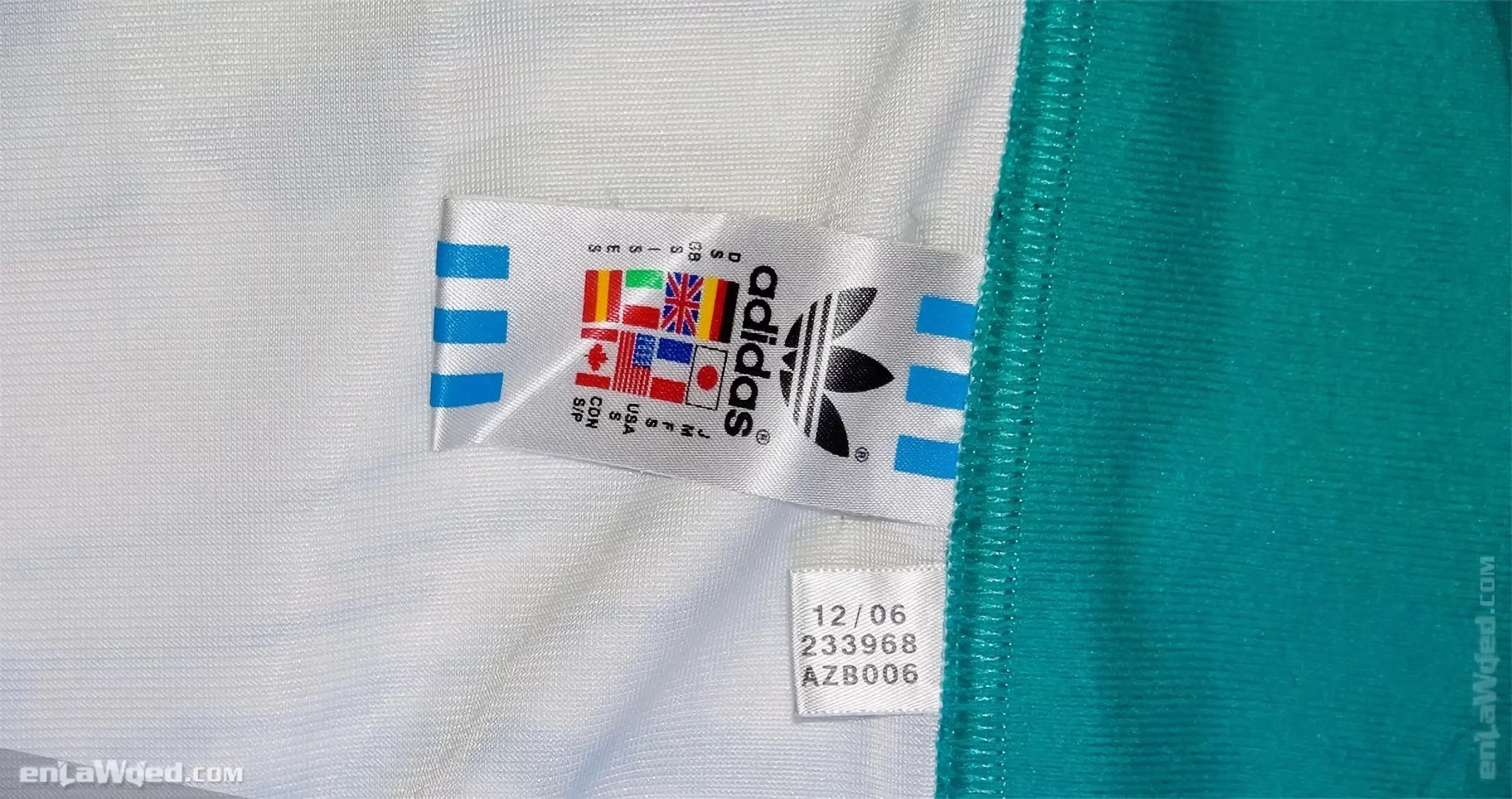 Adidas tag of the Miami jacket, with the month and year of fabrication: 12/2006