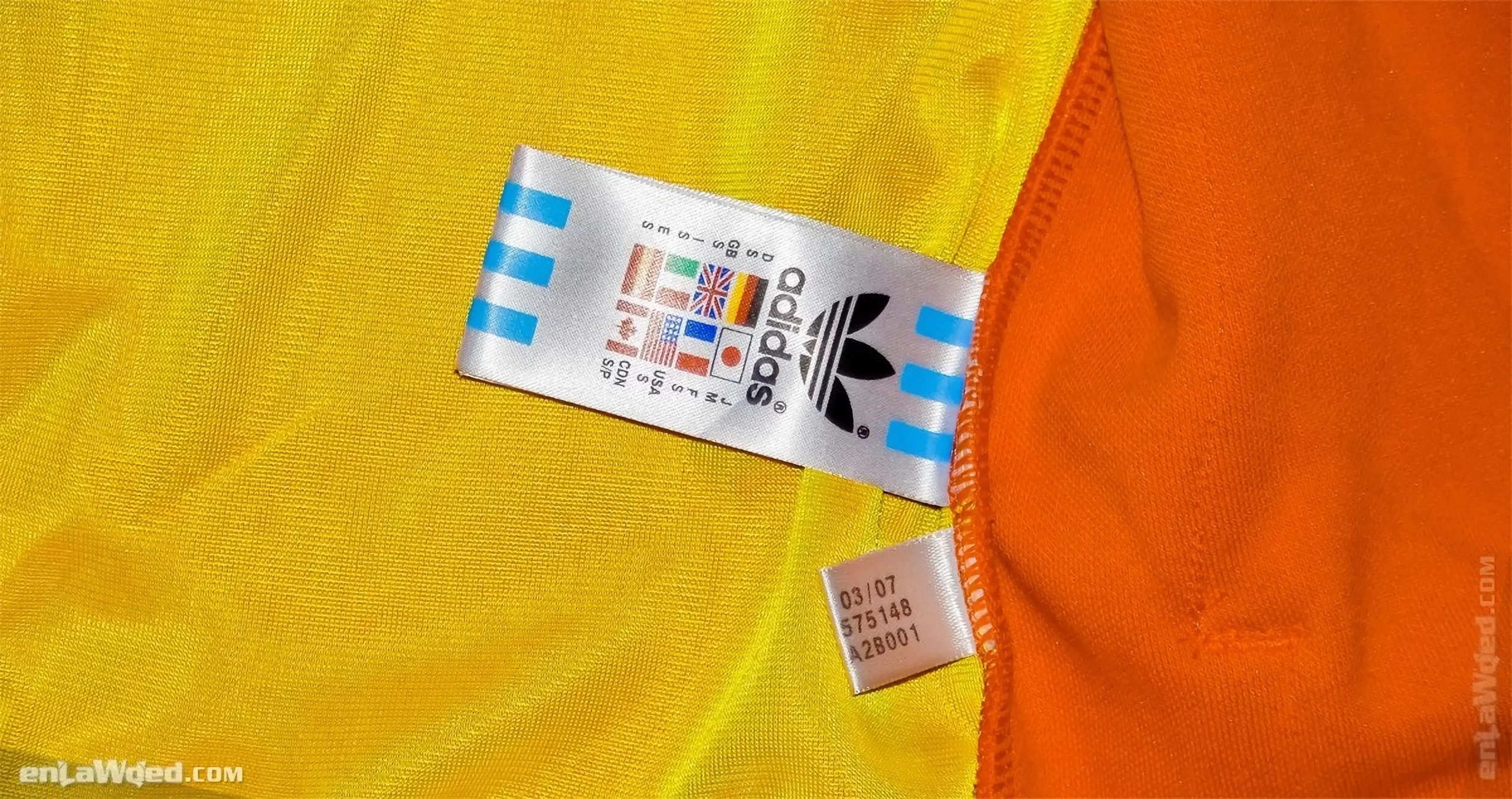 Adidas tag of the Bhutan jacket, with the month and year of fabrication: 03/2007