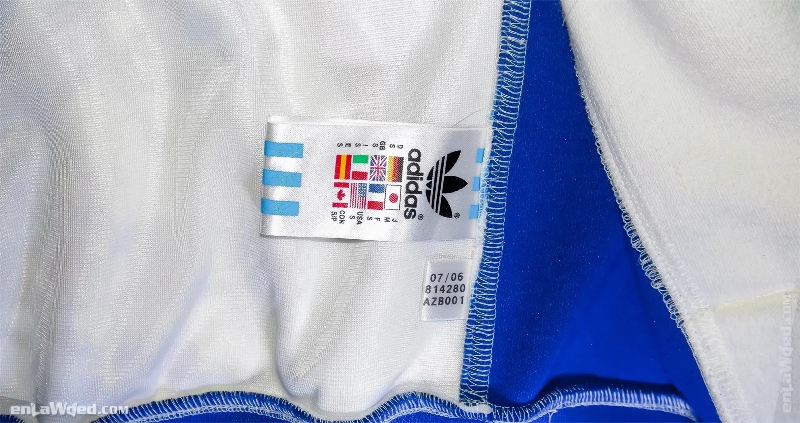 Adidas tag of the San Juan jacket, with the month and year of fabrication: 07/2006