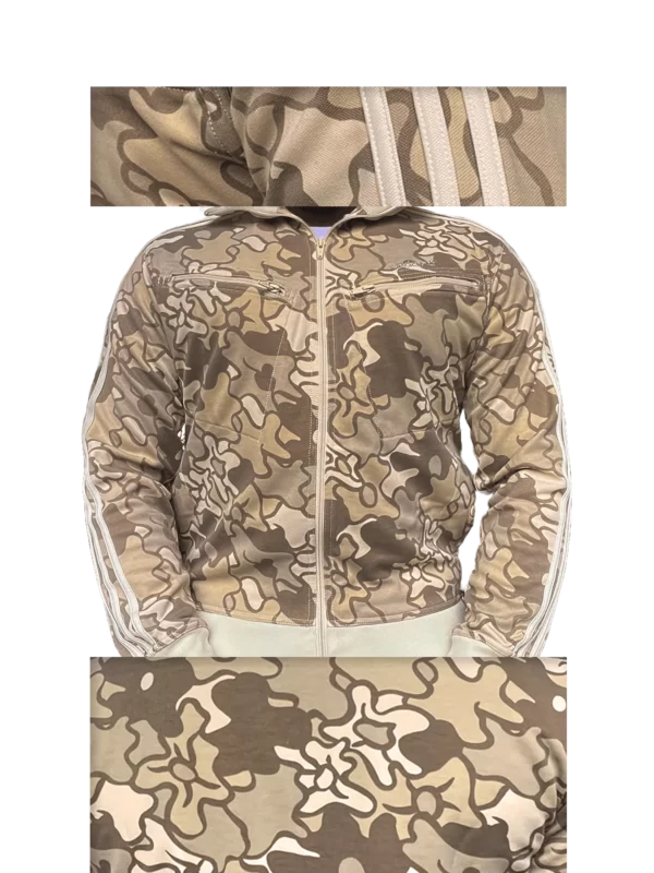 Men's 2007 Adidas Originals Beige Safety Camo Track Top: Perspective